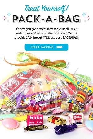 Pack-A-Bag Candy Sale! Pack-A-Bag Of Old Time Candy & Get 10% Off - Using Code: PACKABAG At OldTimeCandy.com! Good Now Thru 7/23/18! 
