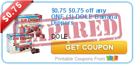 $0.75 off any ONE (1) DOLE Banana Dippers